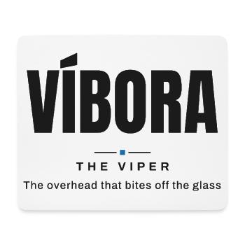 Víbora — Die Viper | Echtes Padel-Vokabular - Mousepad (Querformat) - Weiß - Vorne
