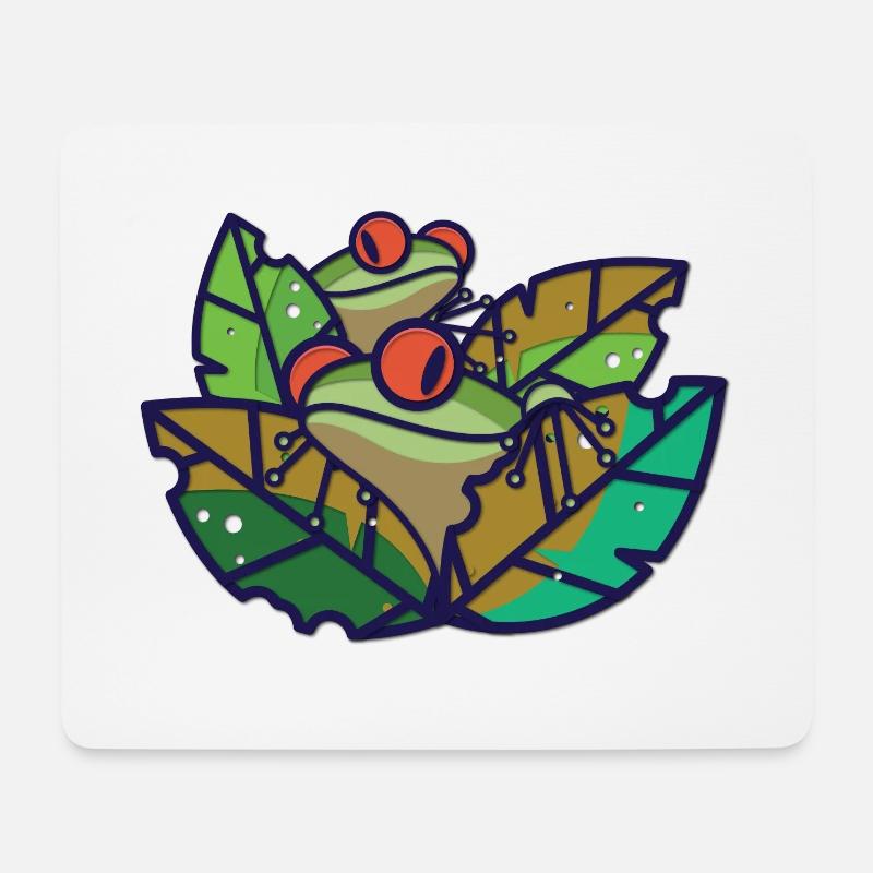 Frog - frogs in the pond - Mouse Pad (horizontal) - white