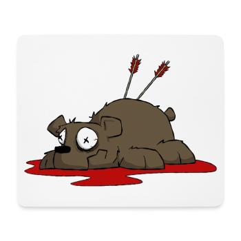 Funny archery motif for archers - Mouse Pad (horizontal) - white - Front