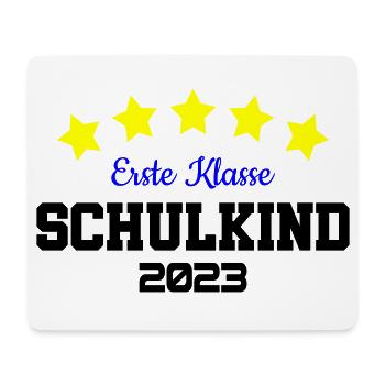 Farben änderbar | Erste Klasse Schulkind 2023 - Mousepad (Querformat) - Weiß - Vorne