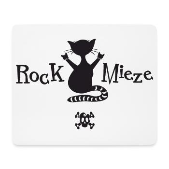 Rock Mieze, Hardrock, Katze, Katzenmama Geschenk - Mousepad (Querformat) - Weiß - Vorne