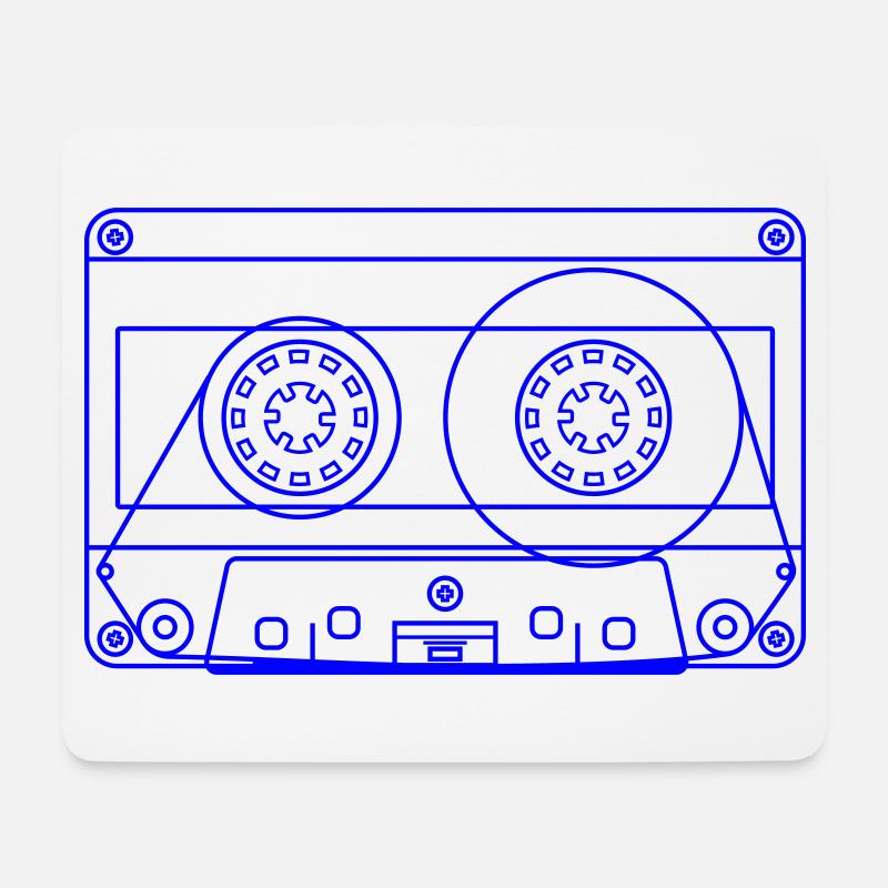 Farbe veränderbar | Cassette Kassette - Mousepad (Querformat) - Weiß