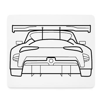 Supra car - Tapis de souris (format paysage) - blanc - Devant