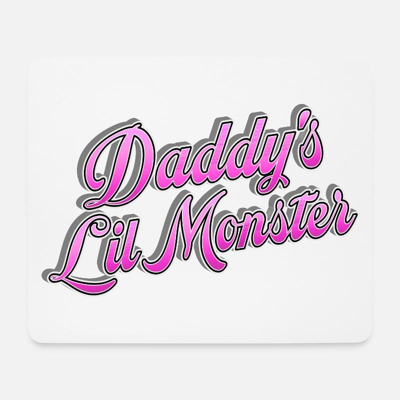 Daddy´s Lil Monster- Vatis kleines Monster - Mousepad (Querformat) - Weiß