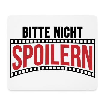 Farben änderbar | Bitte nicht Spoilern - Mousepad (Querformat) - Weiß - Vorne