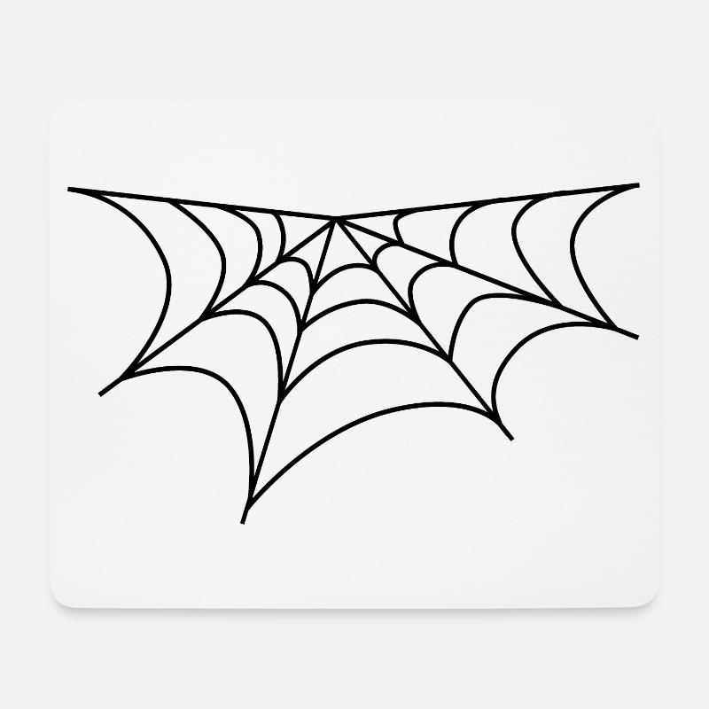 Spinnennetz - Mousepad (Querformat) - Weiß