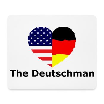 Heart Flag USADeutschland Fusion - Tapis de souris (format paysage) - blanc - Devant