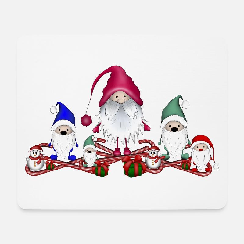 Wichtel Weihnachten - Mousepad (Querformat) - Weiß