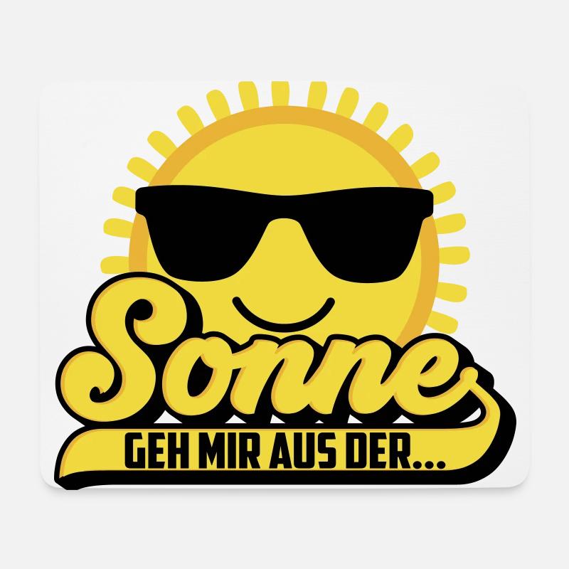 Farben änderbar | Geh mir aus der Sonne - Mousepad (Querformat) - Weiß