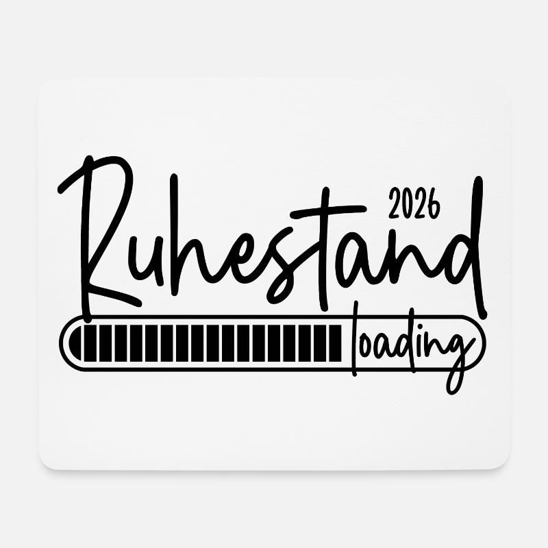 Ruhestand 2026 loading - Mousepad (Querformat) - Weiß