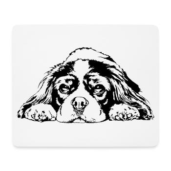 CAVALIER KING CHARLES SPANIEL chiens chien Wilsigns - Tapis de souris (format paysage) - blanc - Devant