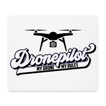 Farben änderbar | Drohnenpilot Dronepilot - Mousepad (Querformat) - Weiß - Vorne