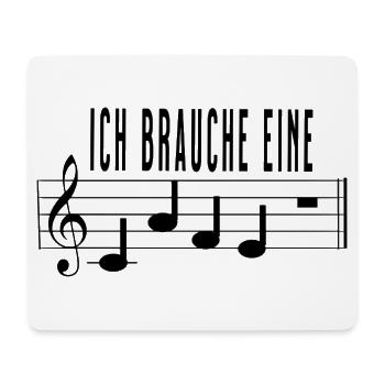 Ich brauche eine Cafe Pause für Musiker Noten - Mousepad (Querformat) - Weiß - Vorne