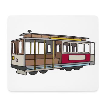 San Francisco Cablecar c - Mouse Pad (horizontal) - white - Front