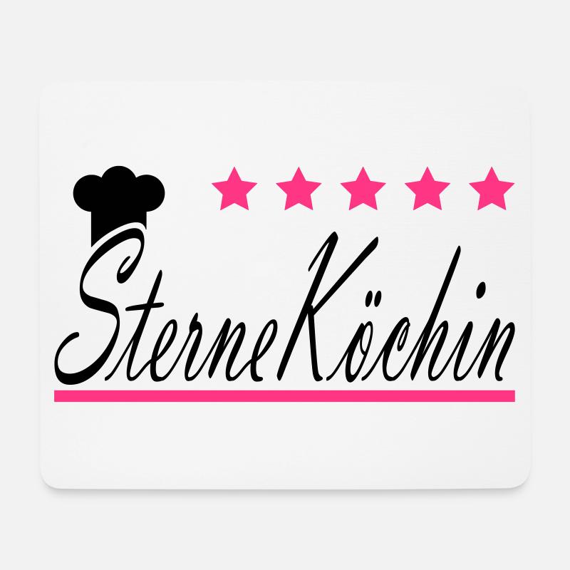 Sterneköchin - Mousepad (Querformat) - Weiß