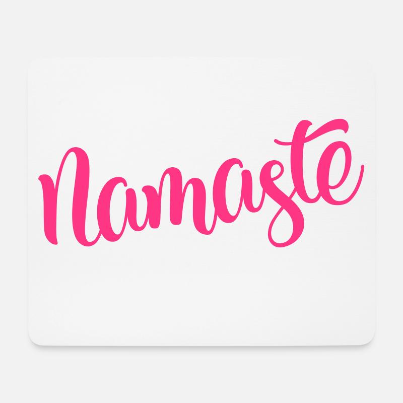 Namaste - Mousepad (Querformat) - Weiß