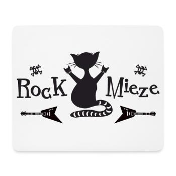 Rock Mieze, Hardrock, Katze, Katzenmama Geschenk - Mousepad (Querformat) - Weiß - Vorne