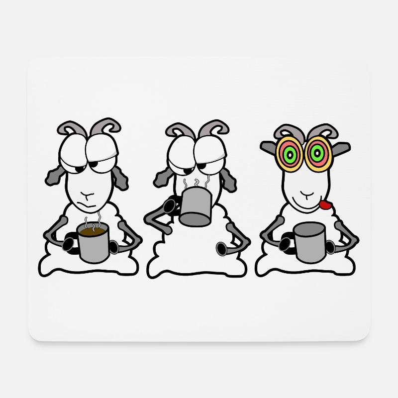 Kaffeepause Kaffee trinken - Mousepad (Querformat) - Weiß