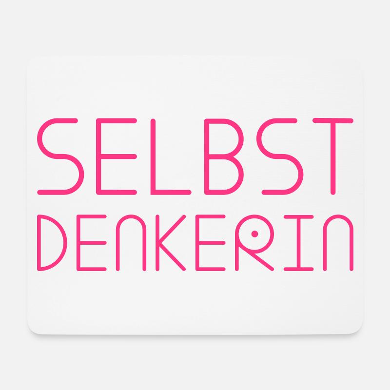 Statement SELBSTDENKERIN Typografie 1 - Mousepad (Querformat) - Weiß