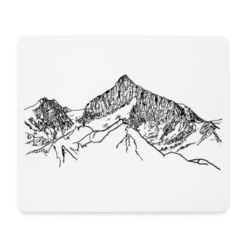 Walliser Weisshorn, Suisse, Alpes, Montagnes, 4000m - Tapis de souris (format paysage) - blanc - Devant