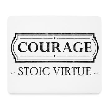 Stoic Virtue Courage Stoizismus Geschenk Stoiker - Mousepad (Querformat) - Weiß - Vorne