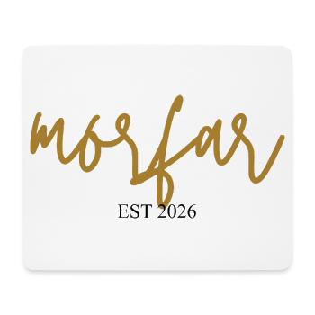 Morfar est 2026 - Mousepad (Querformat) - Weiß - Vorne