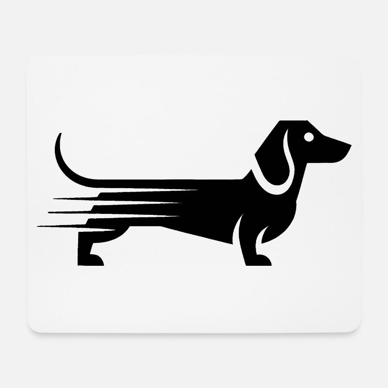 Dackel - Cooles Haustier Logo - Mousepad (Querformat) - Weiß