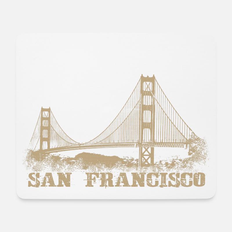 San Francisco Golden Gate Bridge Brücke USA - Mousepad (Querformat) - Weiß