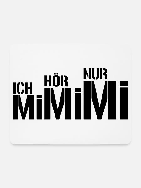 ich hör nur mimimi | Farbe änderbar - Mousepad (Querformat) - Weiß