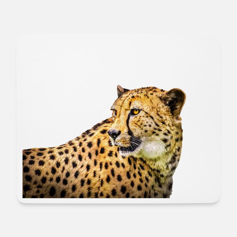 Gepard - Mousepad (Querformat) - Weiß