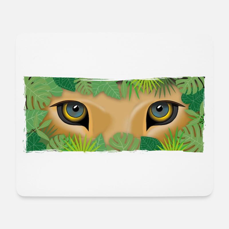 Leopard Augen - Mousepad (Querformat) - Weiß