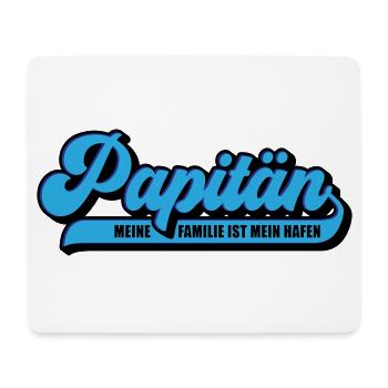 Farben änderbar | Papitän Papa Kapitän Vatertag - Mousepad (Querformat) - Weiß - Vorne