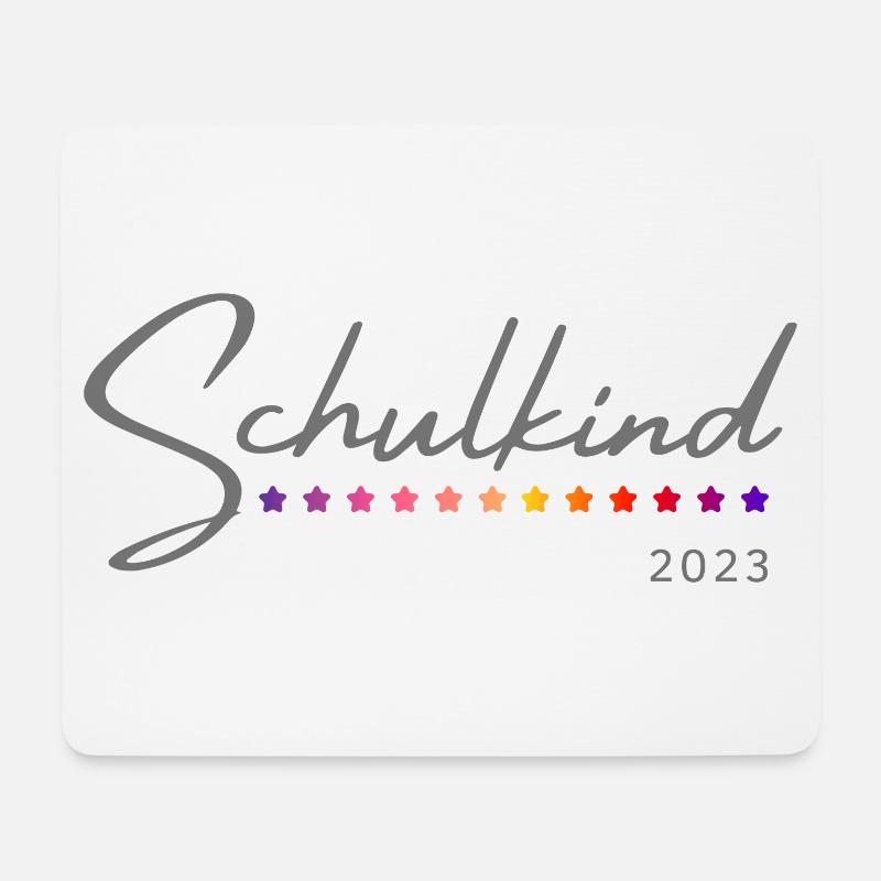 Schulkind 2023 mit Namen Personalisierbar - Mousepad (Querformat) - Weiß