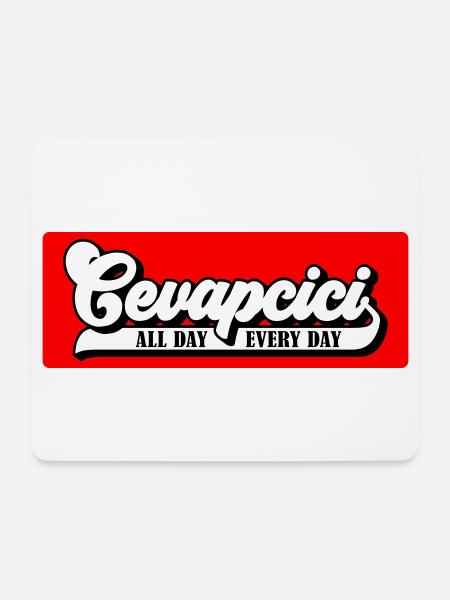 Farben änderbar | Cevapcici - Balkan Grill - Mousepad (Querformat) - Weiß