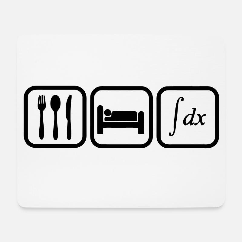 manger_dormir_calculer - Mousepad (Querformat) - Weiß