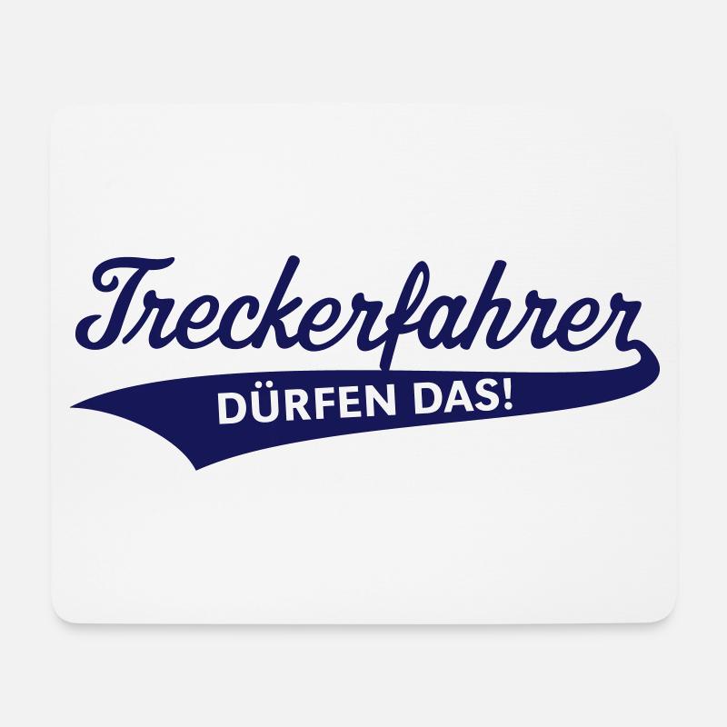 Treckerfahrer Dürfen Das! (Trecker / Traktor, V4) - Mousepad (Querformat) - Weiß