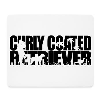 CURLY COATED RETRIEVER Chien de chasse Wilsigns chiens de chasse - Tapis de souris (format paysage) - blanc - Devant