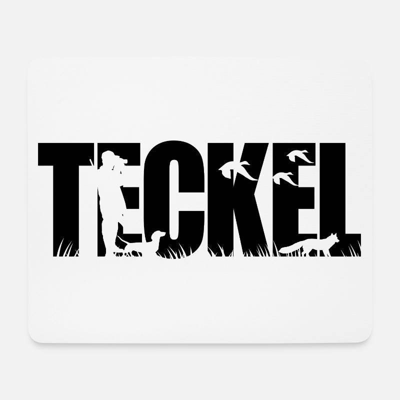TECKEL Chien de chasse Wilsigns Chiens de chasse Teckel Chasseurs - Tapis de souris (format paysage) - blanc