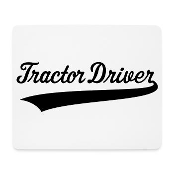 Tractor Driver – Lettering (Farmer / Black) - Mouse Pad (horizontal) - white - Front