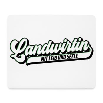 Landwirtin mit Leib & Seele | Farben änderbar - Mousepad (Querformat) - Weiß - Vorne