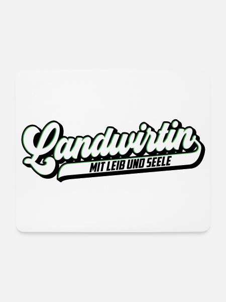 Landwirtin mit Leib & Seele | Farben änderbar - Mousepad (Querformat) - Weiß