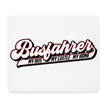 Busfahrer | Farben änderbar - Mousepad (Querformat) - Weiß - Vorne