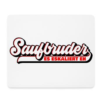 Farben änderbar | Saufbruder Saufen Bro - Mousepad (Querformat) - Weiß - Vorne