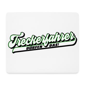 Farben änderbar | Treckerfahrer dürfen das - Mousepad (Querformat) - Weiß - Vorne
