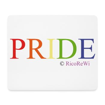 PrideSchriftzug Design_2024 - Mousepad (Querformat) - Weiß - Vorne