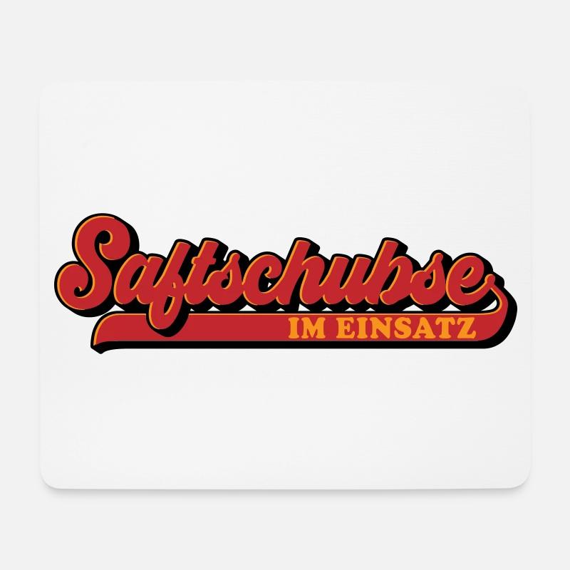 Farben änderbar | Saftschubse im Einsatz - Mousepad (Querformat) - Weiß
