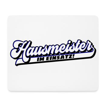 Farben änderbar | Hausmeister im Einsatz! - Mousepad (Querformat) - Weiß - Vorne