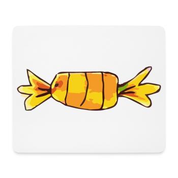 Bonbon jaune - Tapis de souris (format paysage) - blanc - Devant