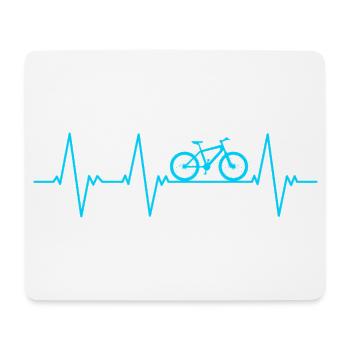 Bicycle Heartbeat ECG - Mouse Pad (horizontal) - white - Front