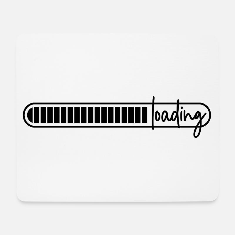 Ladebalken - lädt - wird geladen - loading - Mousepad (Querformat) - Weiß